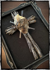 Pezzo d'arte stranezze - Pastore o pecora - Cuore vero - Baphoment occulto