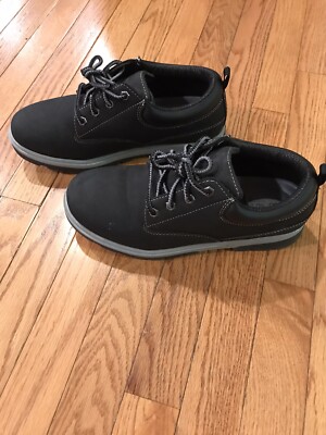 Boys George Brand Black Sporty Lace-Up Dress Shoes Size