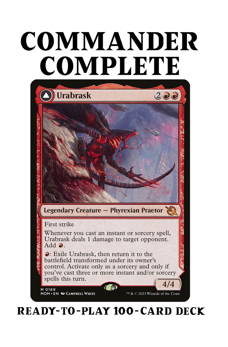 Urabrask / The Great Work RED SPELLS BURN Magic MTG Custom Commander Deck
