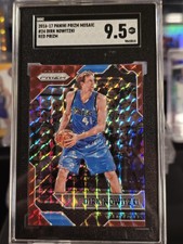 2016-17 Panini Prizm Mosaic Red Prizm of Dirk Nowitzki #24 SGC 9.5 Dallas Mavs