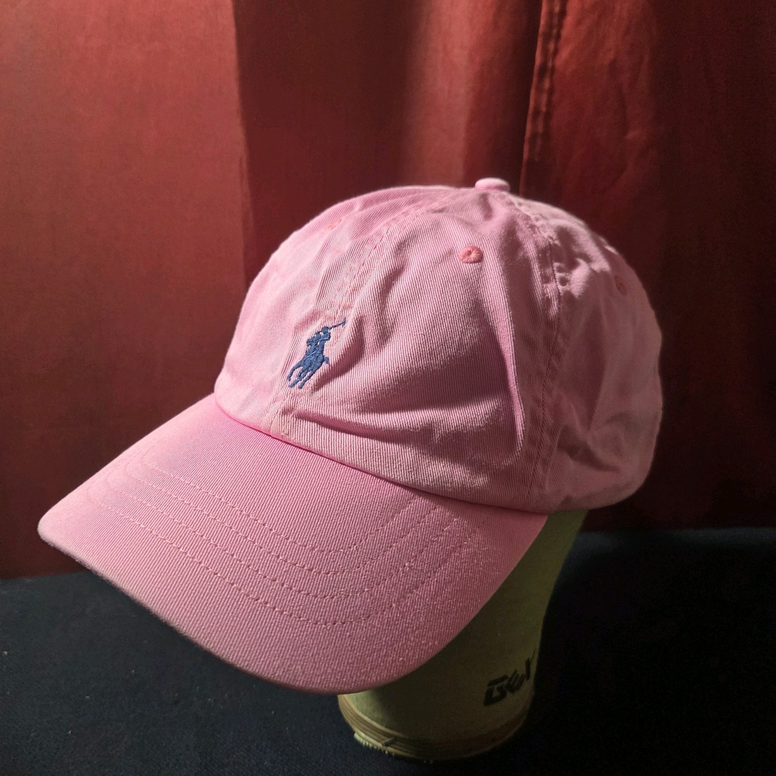 Cappello Polo Ralph Lauren berretto adulto strapback rosa grande pony logo ricamato