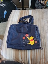 Disney Winnie The Pooh Multifunctional Diaper Bag Shoulder Strap Blue 17"x14"