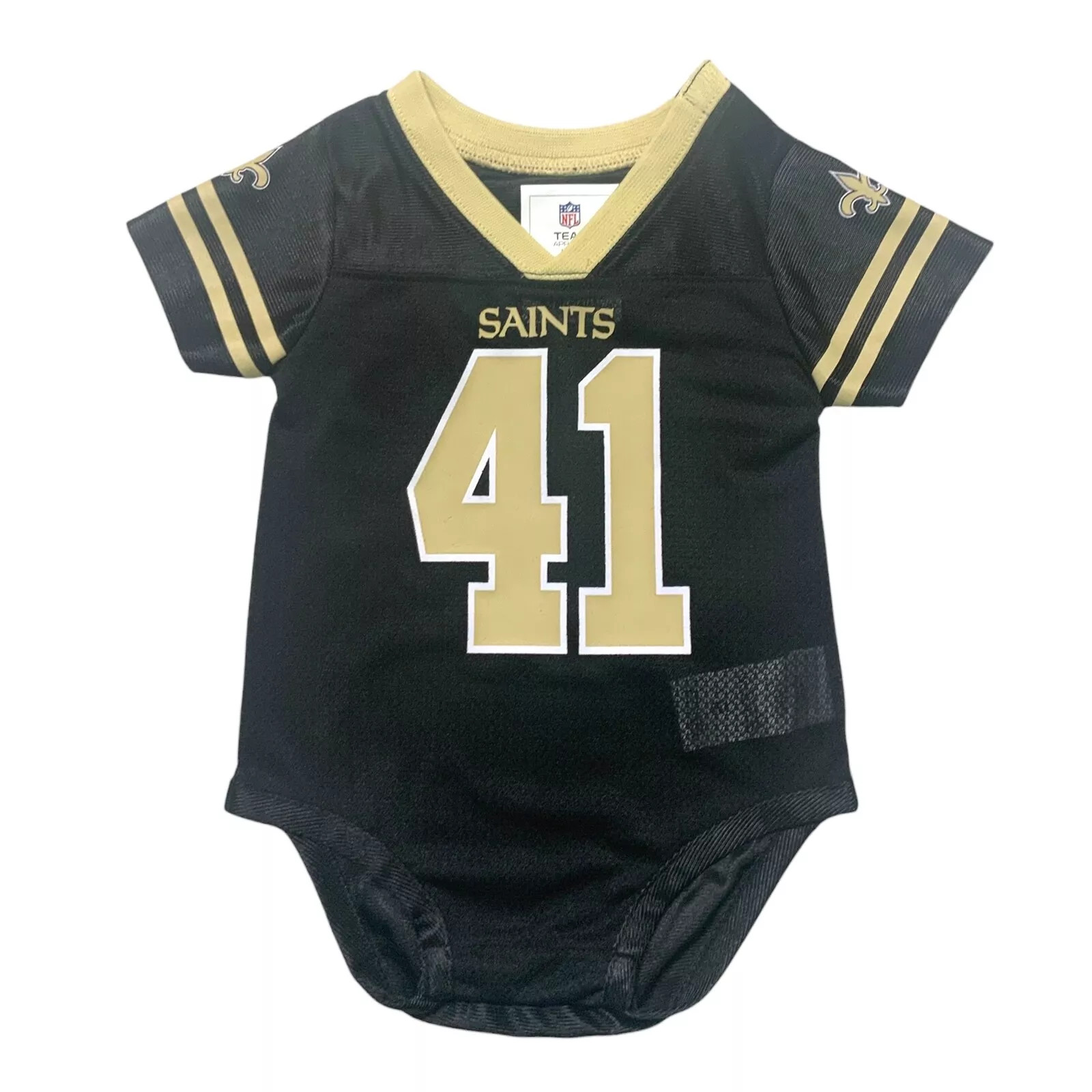 Детское боди NFL New Orleans Saints #41 Alvin Kamara, джерси, черный, 12 м