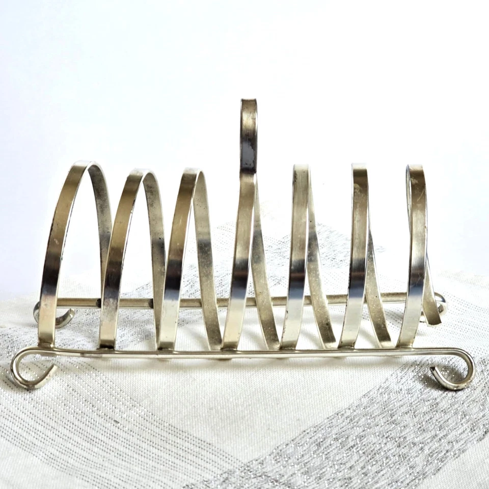 WMF Plato de Plata Estante para Tostadas Alemania Vajilla de Desayuno De Colección Foto 4 de 4