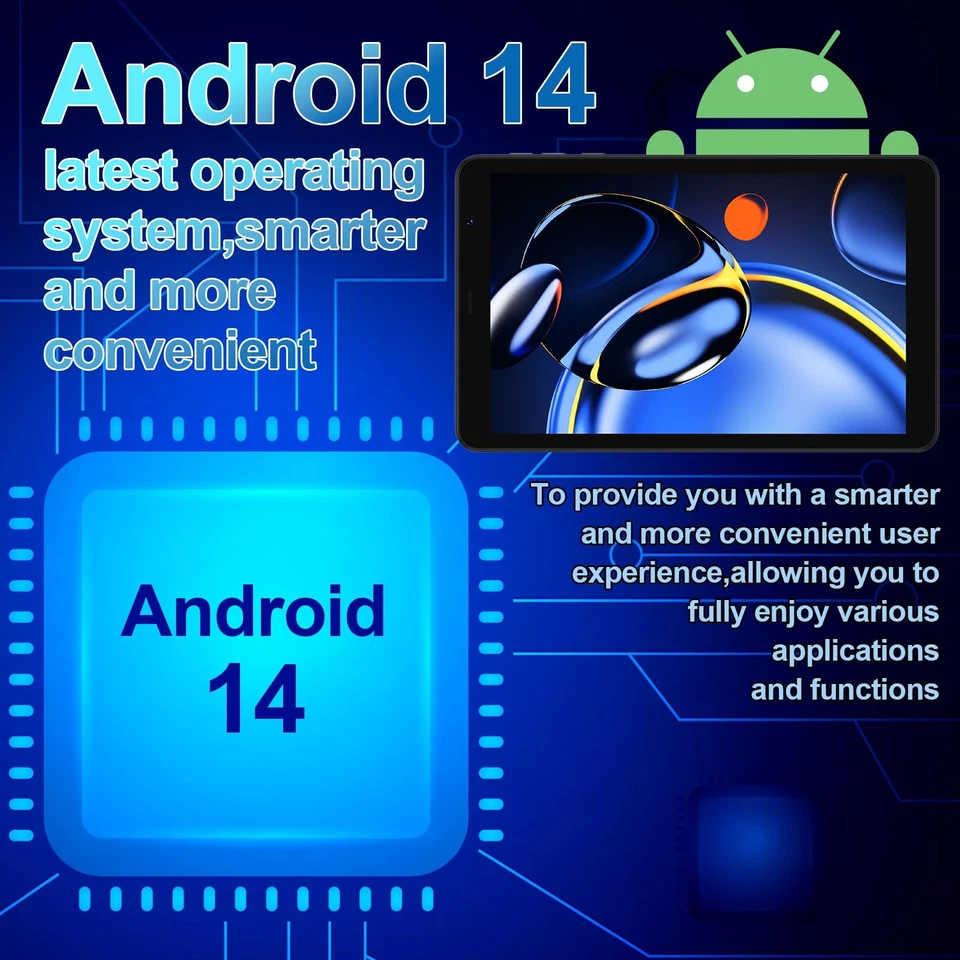 Android 14 8 inch with Keyboard, 4G LTE Dual SIM, 6GB RAM 64GB ROM (Expandabl... - Image 4 of 4