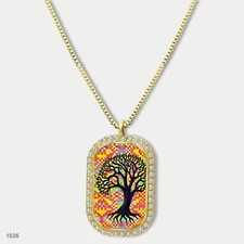 Amazing Tree Of Life Pendant Necklace Chain Photo Dog Tag Chain Gift Design Slee