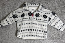 Carters Baby Sherpa Pullover 18M Snowflake Fleece Half Zip Winter