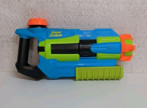 Vintage Nerf Super Soaker Aqua Shock Sneak Attack Blue/Green Color - WORKS!