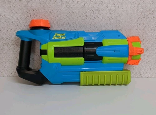Vintage Nerf Super Soaker Aqua Shock Sneak Attack Blue/Green Color - WORKS! - Picture 1 of 16