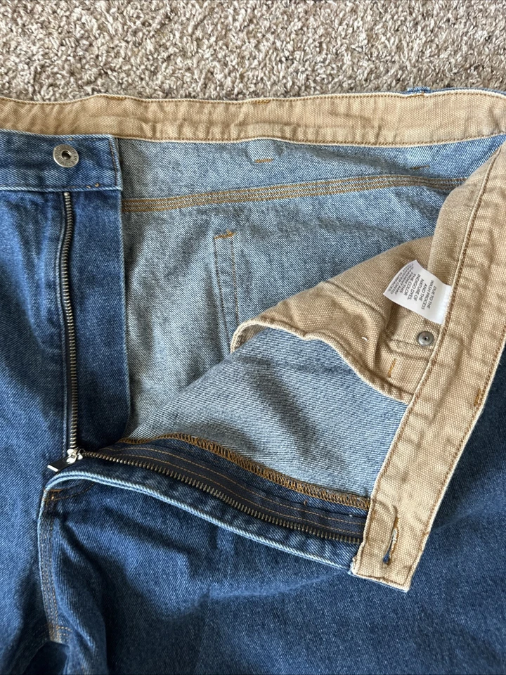 Duluth Mens Size 48 X 28 Dark Wash Relaxed Fit Straight Leg Jeans - Image 4 of 4