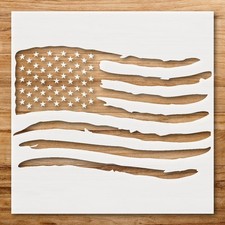 American Flag Wall Art Stencil for Patriotic Home Decor - StencilAir
