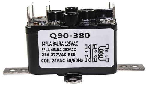 Fan Relay 24V Enclosed, Fits Emerson 90-380, NO/NC Type 184 Replacement