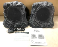 Innovative Technology Bluetooth Waterproof Outdoor Rock Speakers 2 Pack