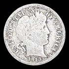 1913 Barber Silver Dime