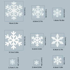144Pcs Christmas Window Clings Snowflakes Window Decals Static Stickers for C...