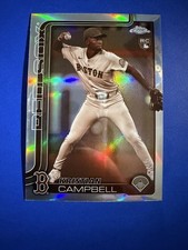 Topps 2025 Chrome Kristian Campbell #171 Rookie Boston Red Sox Baseball Card. rookie card picture