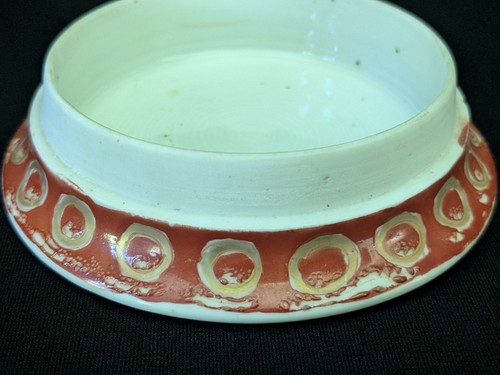 Antique Japanese Porcelain Trinket Box Samurai W/ Woman Please Read - Picture 3 of 12