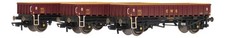 R6225B Hornby OO 2-Axle Box Coalfish Wagons (Weathered) - Pack Of 3 (Pre-Owned)