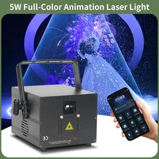 5W Laser Light RGB Full Color Animation ILDA APP Control DMX Wedding Lighting