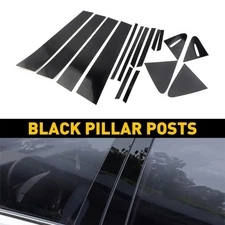 16Pc Black Window Pillar Post Door Trim Piano Cover For 2020-2022 Toyota Corolla