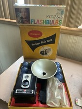 Kodak Brownie Hawkeye Flash Outfit With Box Instructions 5 Flash Bulbs
