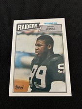 SEAN JONES ROOKIE 1987 TOPPS OAKLAND RAIDERS NRMT #222 FOOTBALL CARD. rookie card picture
