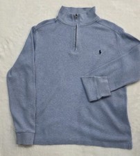 Polo Ralph Lauren Youth XL 1/4 Zip Blue Pullover Sweater
