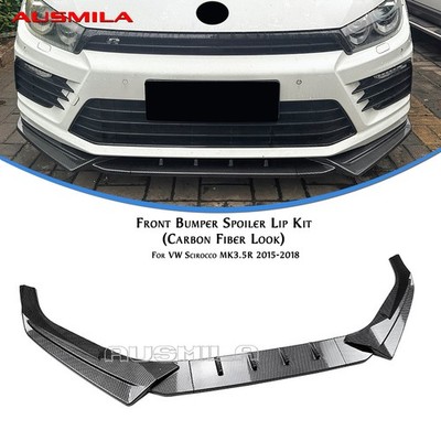 Car Front Bumper Lower Spoiler Lip Kit For VW Scirocco MK3.5 R 2015-2018 2016