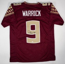 PETER WARRICK FLORIDA STATE SEMINOLES SIGNED CUSTOM MAROON JERSEY JSA COA