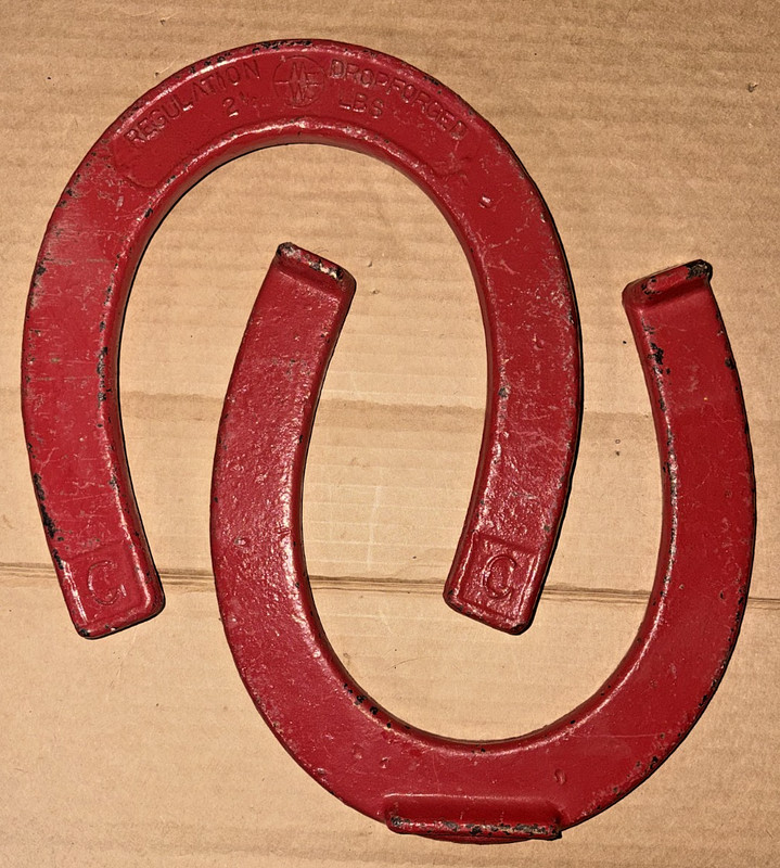 Vintage Set (4) of Montgomery Wards Hookless Pitching Horseshoes G's + O's