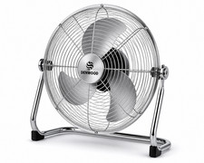 Image of High-Velocity 16" Floor Fan with 3 Speeds and Adjustable Fan, Standing Metal Fan
