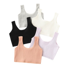 2 Pack Girls Bra Wireless Bra Tops Crop Tops Training Sports Bras for 8-18 Years