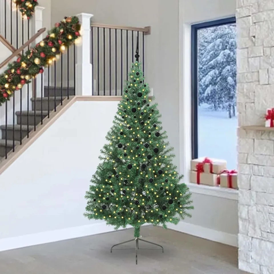 Albero di Natale artificiale con luci integrate PVC e Acciaio esterno vidaXL - Immagine 4 di 4