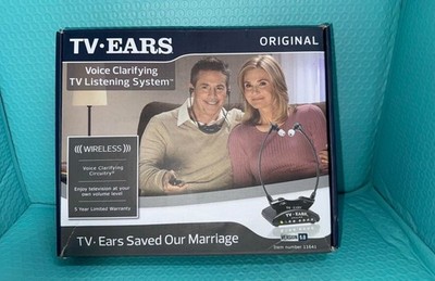TV Ears Analog In-Ear Wireless Headphone for TV Listening - Black