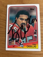 1988 Topps Tony Casillas Autographed Football Card Falcons Cowboys #391 RC