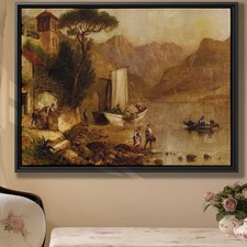 Seaside Landscape Oil Painting Canvas Print Coastal Artwork Beach Home Decor