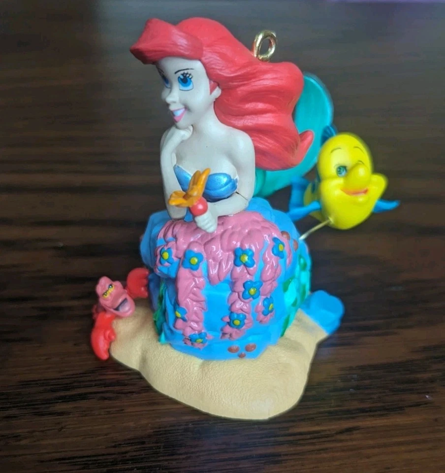 1998 Disney's the Little Mermaid Ariel Daydreams Hallmark Keepsake Ornament  - Image 2 of 4