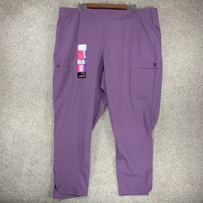 NEW Scrubstar 3x Slim Flat Front Waisted Pants Dusted Grape Work Wear Uniform