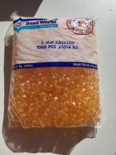 1000Pcs PEACH Colored Acrylic Round Faceted Beads 8MM Discount On Multiples