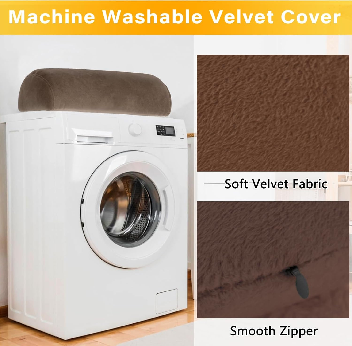 Memory Foam Leg Rest Cushion for Back Sleepers & Foot Elevation - Brown