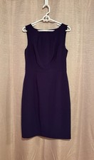 NWT Talbots Women’s Size 6 Purple Polyester Blend Round Neck Sheath Dress
