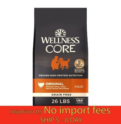 Wellness CORE Dry Dog Food, Grain....Original Turkey & Chicken, 26 Pound (a19.5)