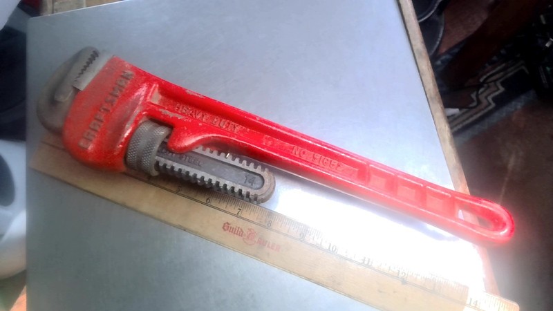 Craftsman 14" Pipe Wrench Red No. 51652 HD Made in USA