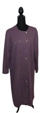 Brownstone Studio New York Size 16 Long Sleeve Purple 100% Polyester Long Dress