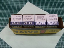 Röhre,  ECC86 Original Valvo  mit/in  OVP , NOS, NIB, insg. 4 Teile ! Text/Fotos