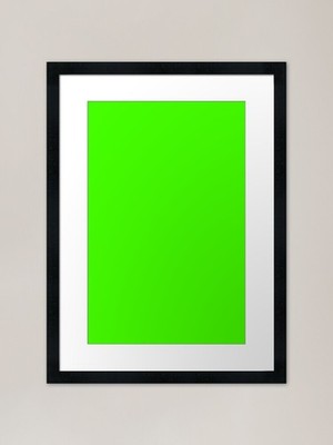 EINFARBIG EINFARBIG NEON LEUCHTEND gerahmtes Wandbild Poster Leinwanddruck Bild
