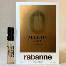 Paco Rabanne Million Gold For Her Eau de Parfum Spray Sample .05oz, 1.5mL *2024*