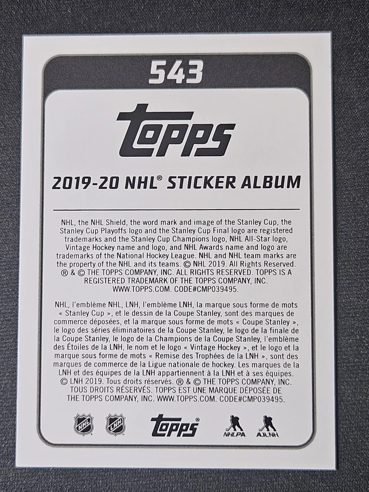 19-20 Topps Devon Toews Rookie 🚨🚨🚨 New York Islanders  - Image 2 of 2