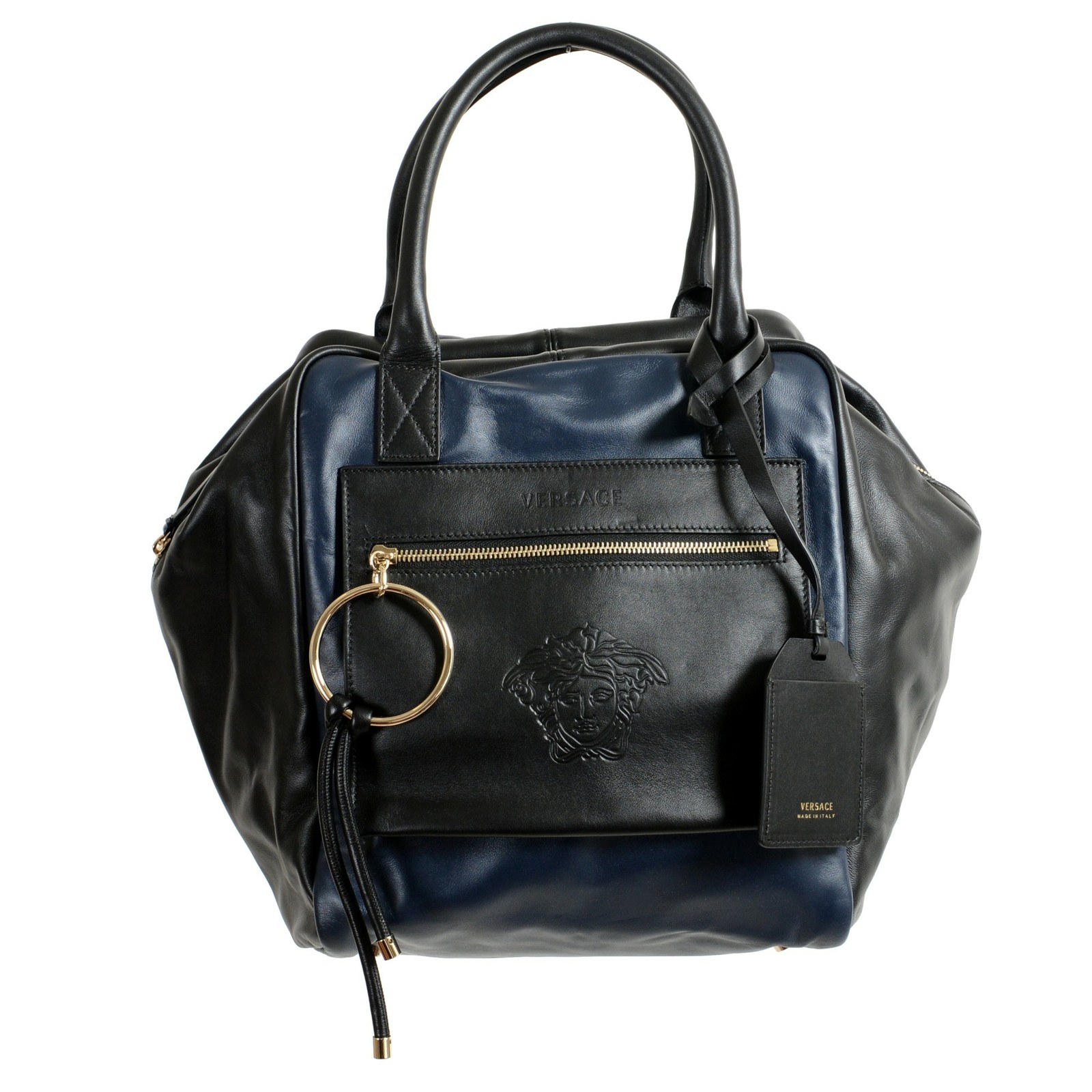Versace Womens 100 Leather Multi-Color Handbag Shoulder Bag 76190₽