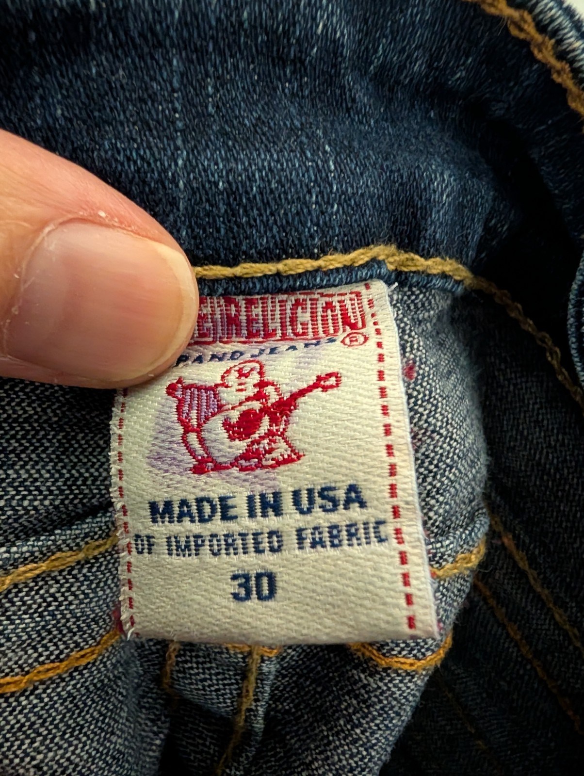 True Religion Julie Jeans Womens 30" Waist Blue Slim Skinny Stretch Made In USA thumbnail 11